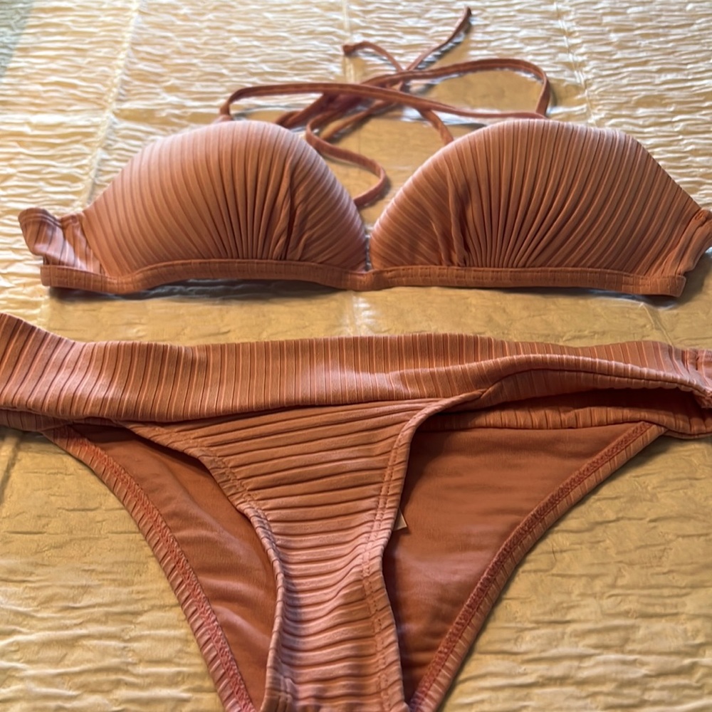Baby Pink Bikini, M push up top, S Bottom, cute!!